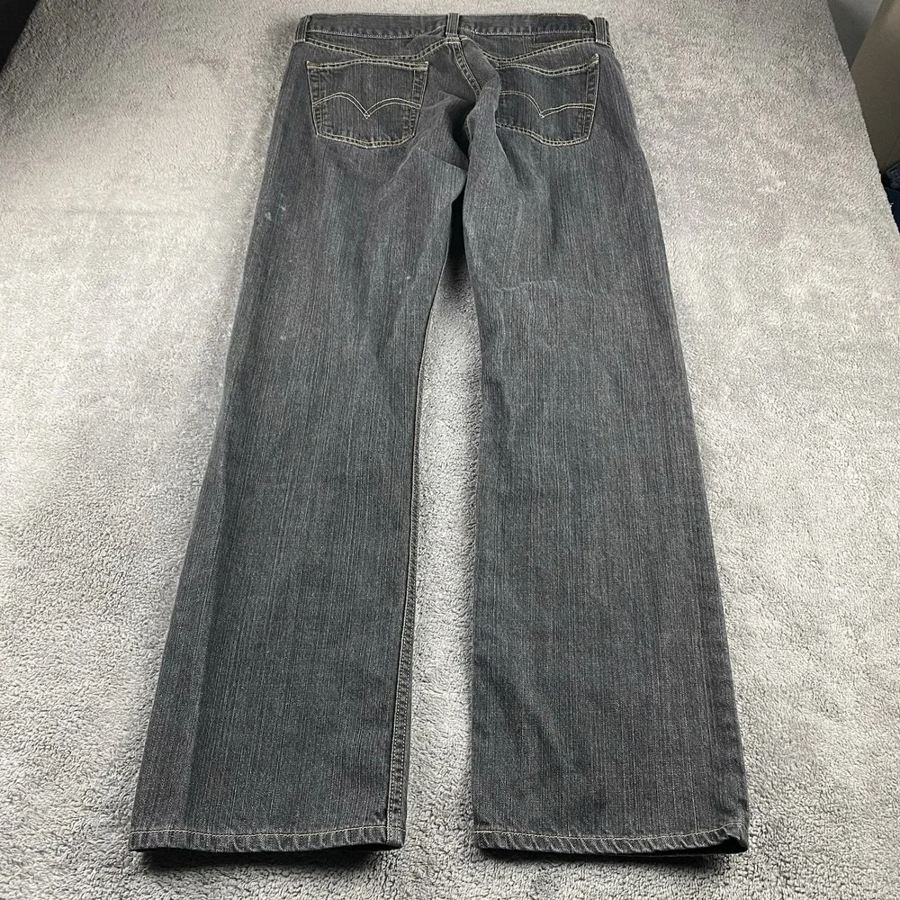 Levis 514 Slim Straight‎ Jeans Mens 36x34 Gray Mid Rise